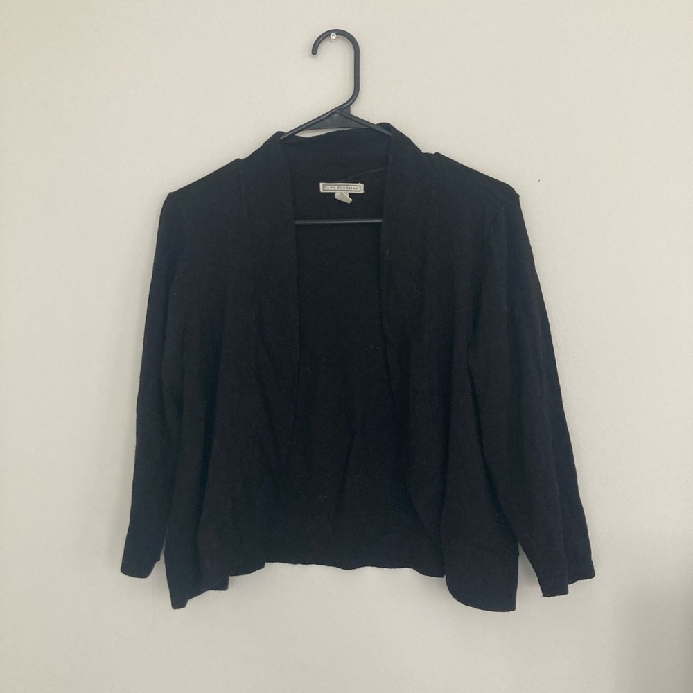 Cropped black cardigan